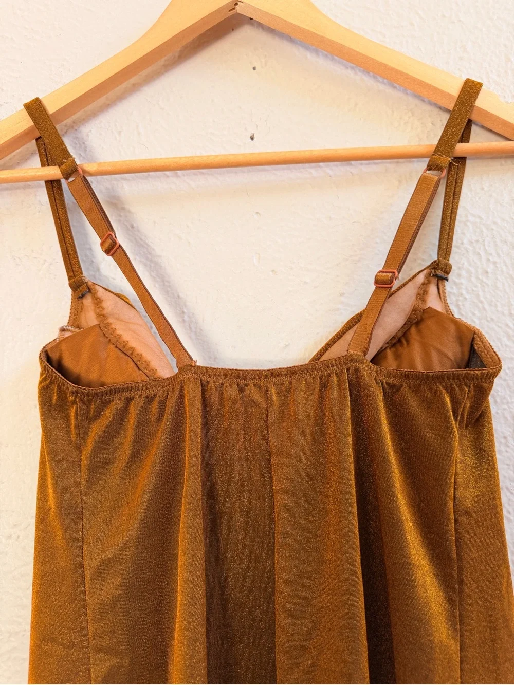 Victoria’s Secret brown cami slip with built in bra